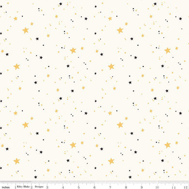 Sophisticated Halloween - Stars - Cream - Fabric by the Yard