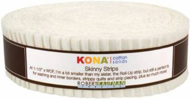 Skinny Strips Kona Solids Snow Colorway 40pcs 1 1/2in