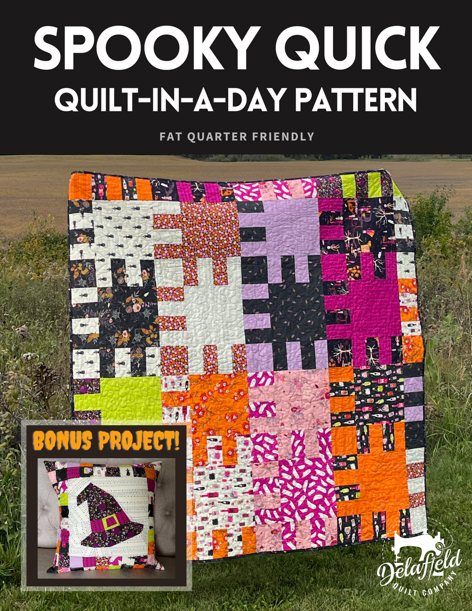 Spooky Quick Quilt DIGITAL PATTERN Plus Bonus Pillow Project DIG