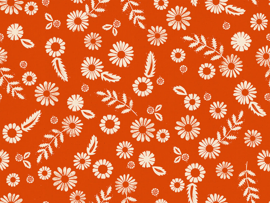 Golden Hour - daisy | Warm Red  RS4017-20 Fabric by the Yard