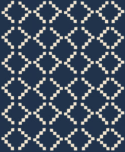 Golden Hour - tile | navy RS4020-12 Fabric by the Yard
