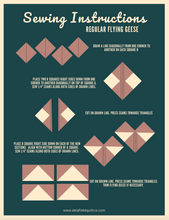 Load image into Gallery viewer, No Waste Flying Geese using Half-Square Triangles - FREE GUIDE