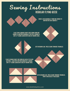No Waste Flying Geese using Half-Square Triangles - FREE GUIDE