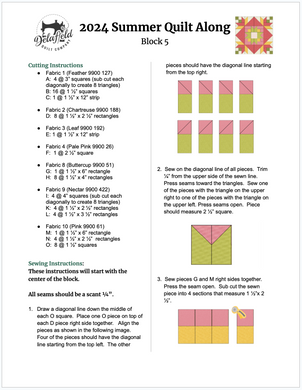 2024 Summer Quilt Along - Block 5