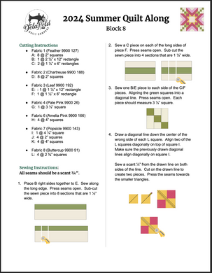2024 Summer Quilt Along - Block 8