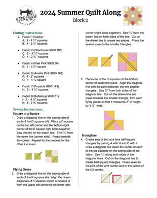 2024 Summer Quilt Along - Block 2