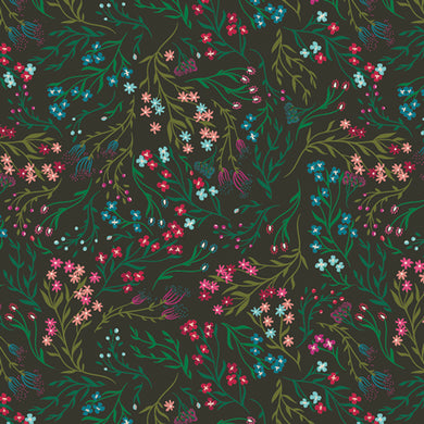 Flower Society Fabric | Windswept Nocturnal - Fabric by the Yard