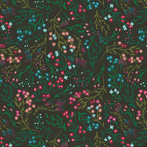Flower Society Fabric | Windswept Nocturnal - Fabric by the Yard