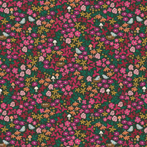 Flower Society Fabric | Striking Gardenista - Fabric by the Yard