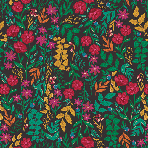 Flower Society Fabric | Luminous Floriculture - Fabric by the Yard