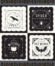 Load image into Gallery viewer, Sophisticated Halloween panel - measures 36" x 43"