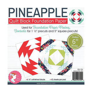 6" Pineapple Foundation Paper - Its Sew Emma