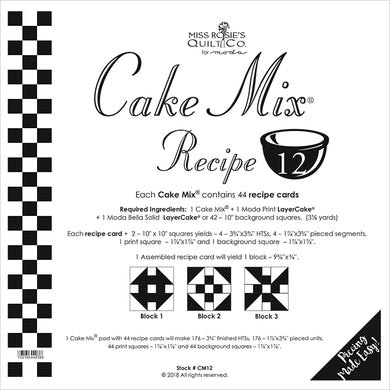 Cake Mix Recipe 12 44ct CM12 Miss Rosie#1