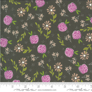 Balboa Wild Rose Charcoal 37591 20 - Fabric by the Yard