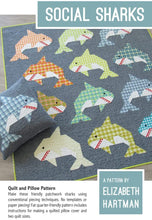Load image into Gallery viewer, Social Sharks by Elizabeth Hartman - Printed Pattern