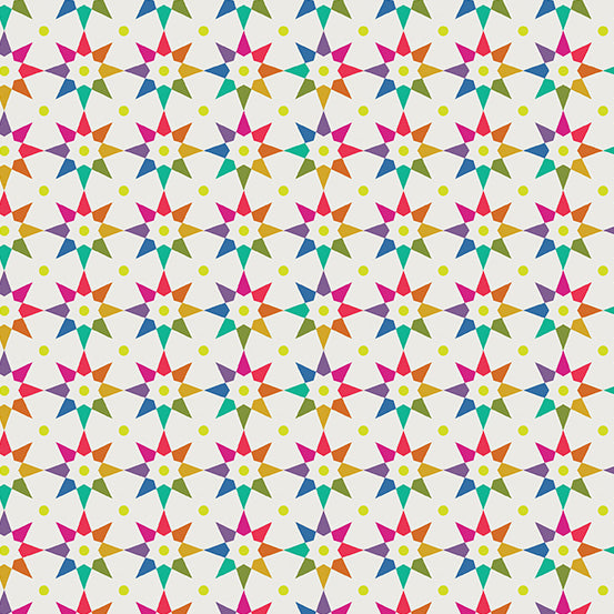 Art Theory - Rainbow Star  - Day - Fabric by the Yard