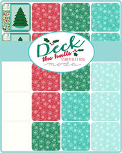 Load image into Gallery viewer, Deck the Halls - Aqua Snow Flakes - Fabric by the Yard
