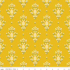 Mustard Easter Egg Hunt Eggs - Fabric by the Yard