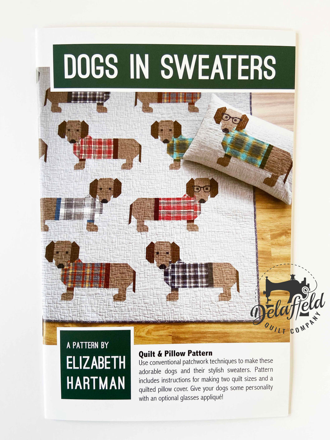 Dogs in Sweaters - by Elizabeth Hartman - Printed Pattern