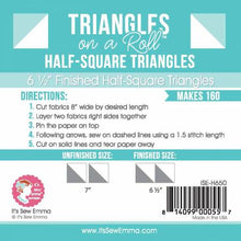 Load image into Gallery viewer, Triangles On A Roll - 6-1/2in Finished Half-Square Triangles