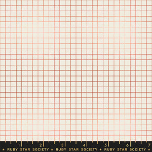 Grid Metallic Copper RS3005 31M - Fabric by the Yard