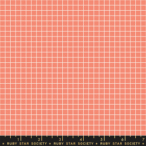 Grid Papaya RS3005 36 - Fabric by the Yard
