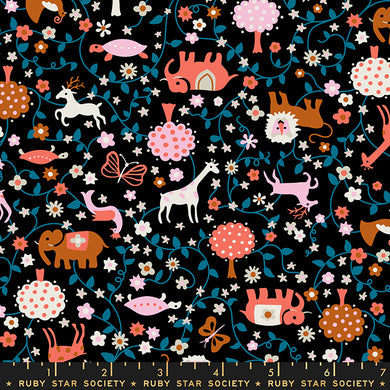 Liana Black RS3009 14 - Fabric by the Yard