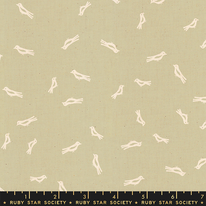 Heirloom - CHIRP KHAKI- Ruby Star Society - Fabric by the Yard