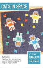 Load image into Gallery viewer, Cats in Space by Elizabeth Hartman - Printed Pattern