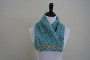 Crochet Pattern-Shell Style Cowl Scarf - Digital Download